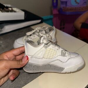 Kids White and Gray Sneakers